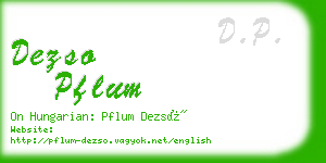 dezso pflum business card